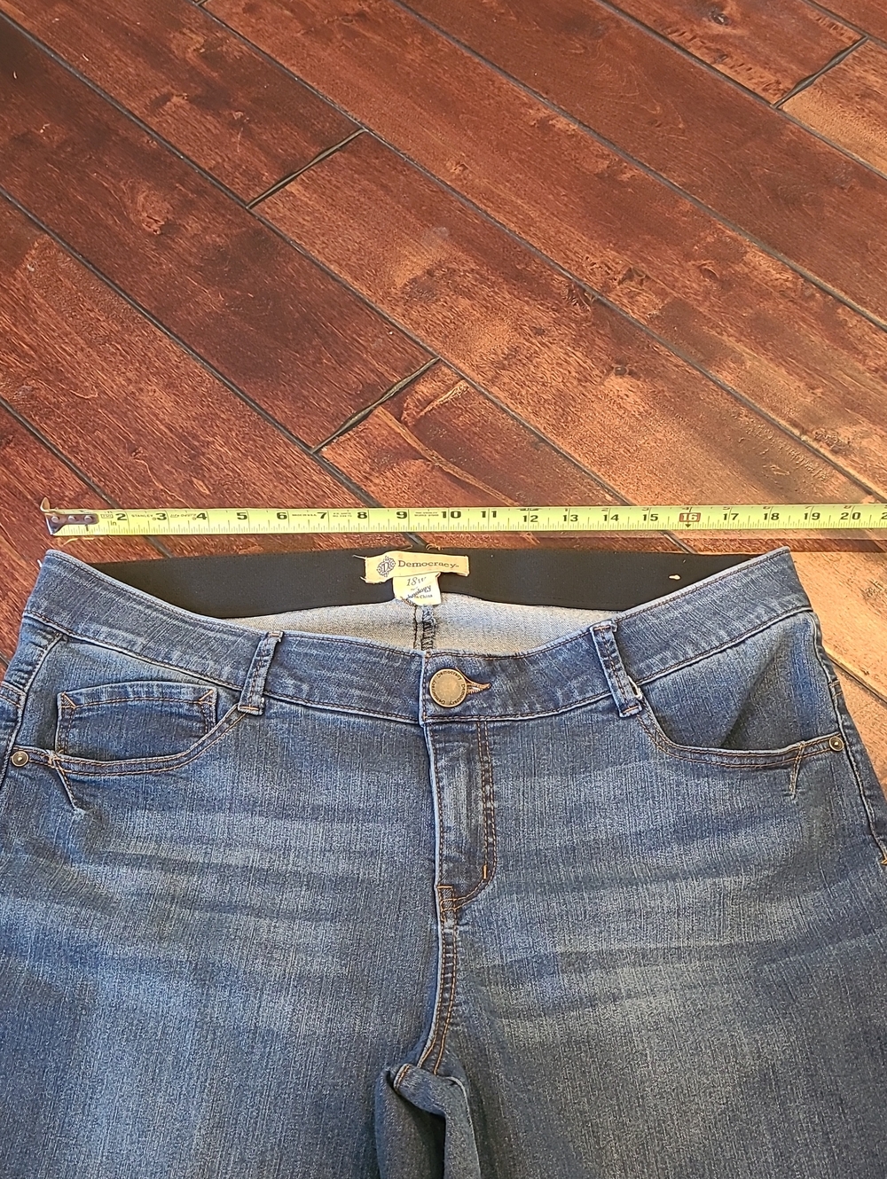 Democracy Blue Ab Technology Classic Straight-Leg Blue Jeans Size 18W - Picture 7 of 8